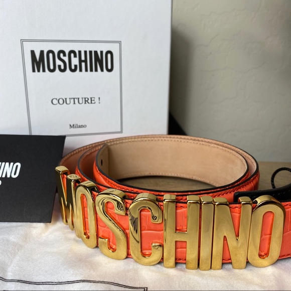 Moschino Accessories - Moschino Classic Leather Logo Belt